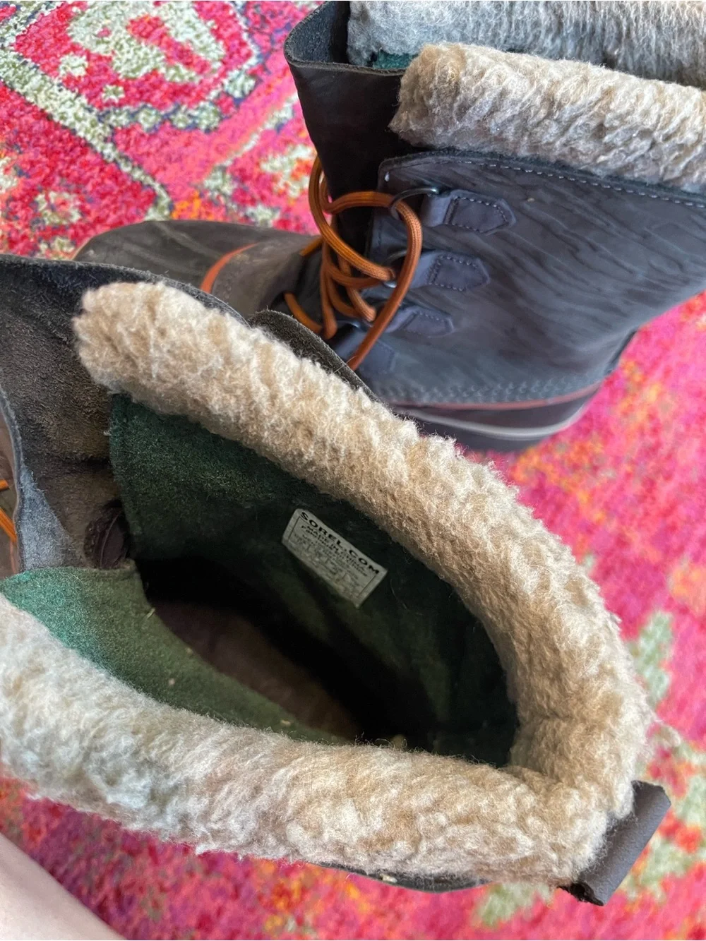 Sorel Men’s Caribou Waterproof Grill Dark Ginger sz 12